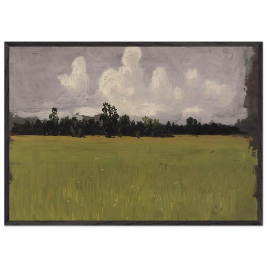 Autumn Steppe - Arkhyp Kuindzhi Framed Art Print – Black Wooden Frame - Default Title - -Framed Art Print