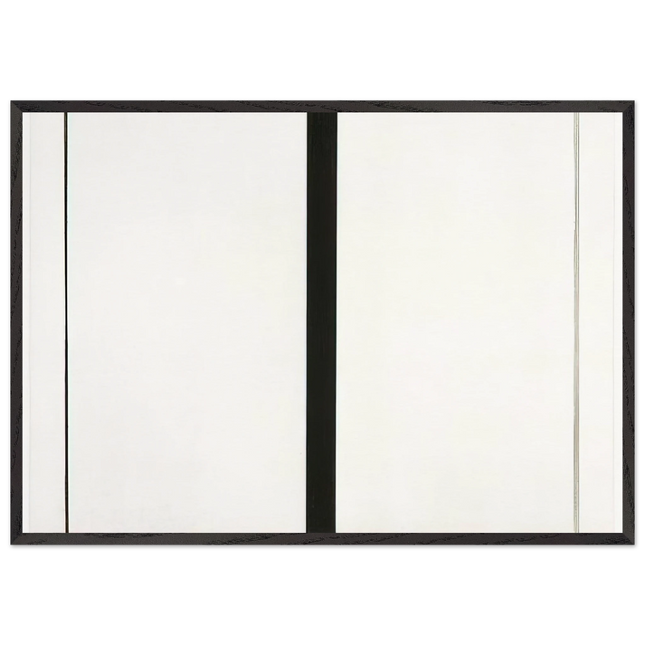 Untitled Etching 1 - Barnett Newman 70x100 cm / 28x40 inches Framed Art Print – Black Wooden Frame