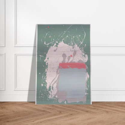 Grey  Blue on Green - 1971 - John Hoyland Brushed Aluminum Print - 70x100 cm / 28x40 inches | John Hoyland Aluminum Print | John Hoyland Prints