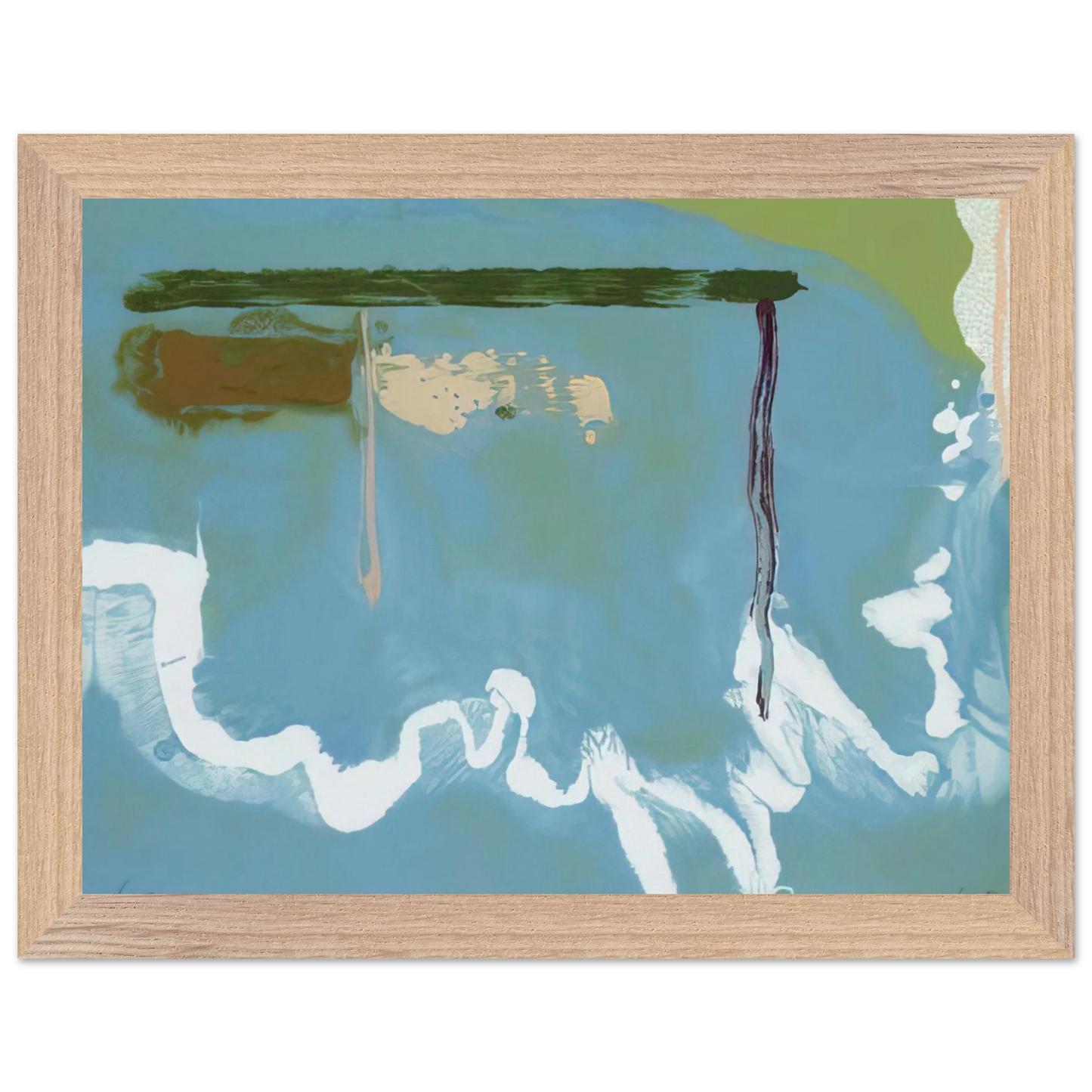 Helen Frankenthaler - Skywriting - 1997 Wall art - 30x45 cm / 12x18 inches - Premium Wooden Framed Poster With Fine Art Paper - Wood frame