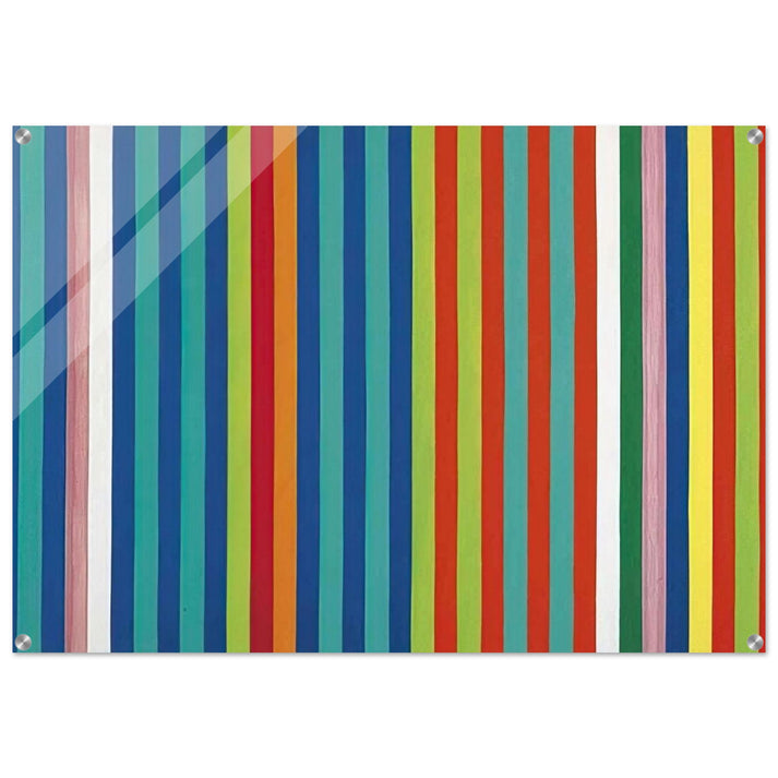 Orange Twitter - 1966 - Gene Davis Acrylic Print - 70x100 cm / 28x40″ inches