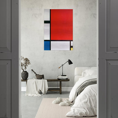 Composition with Red, Blue and Yellow - Piet Mondrian Brushed Aluminum Print - 70x100 cm / 28x40 inches | Piet Mondrian Aluminum Print | Piet Mondrian Prints