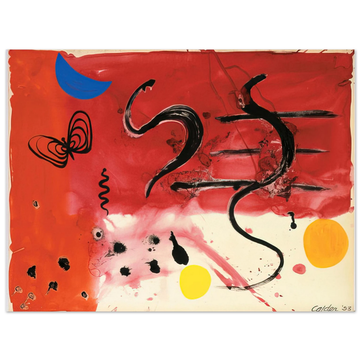 Alexander Calder - UNTITLED 1953 Fine Art Poster - 13x18 cm / 5x7 inches