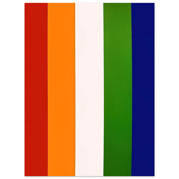 Ellsworth Kelly - Red Orange White Green Blue  75x100 cm / 30x40inches Fine Art Poster