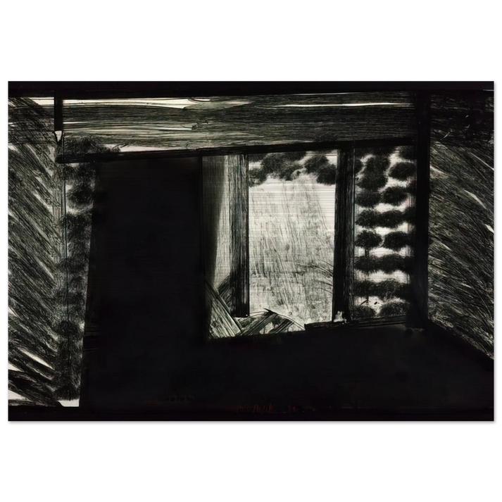All alone in the Museum of Art - 1979 - Howard Hodgkin Brushed Aluminum Print - 70x100 cm / 28x40 inches | Howard Hodgkin Aluminum Print | Howard Hodgkin Prints