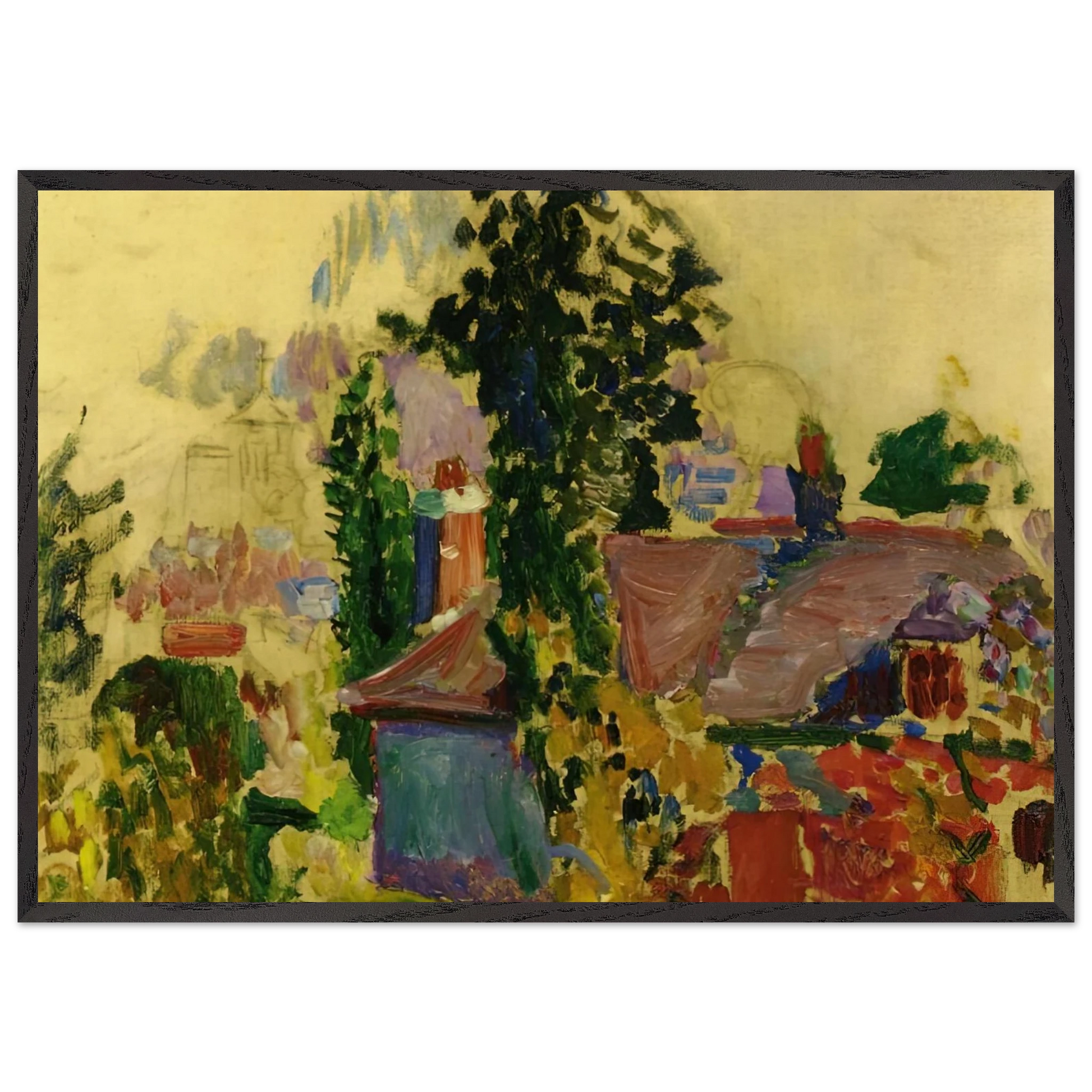 LANDSCAPE 1904 - Henri Matisse Framed Art Print – Black Wooden Frame - Default Title - -Framed Art Print