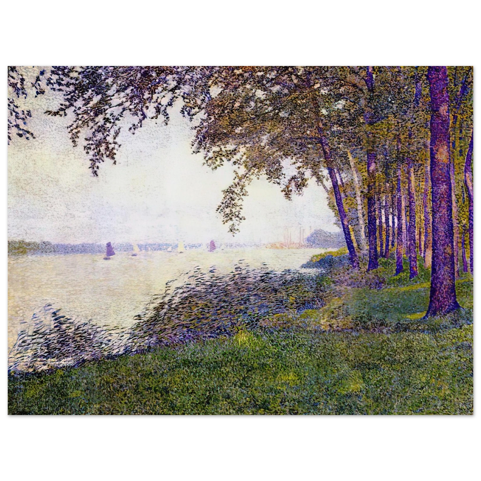 Theo van Rysselberghe - THE SCHELDE UPSTREAM FROM ANTWERP AFTER FOG 1892 Fine Art Poster - Default Title