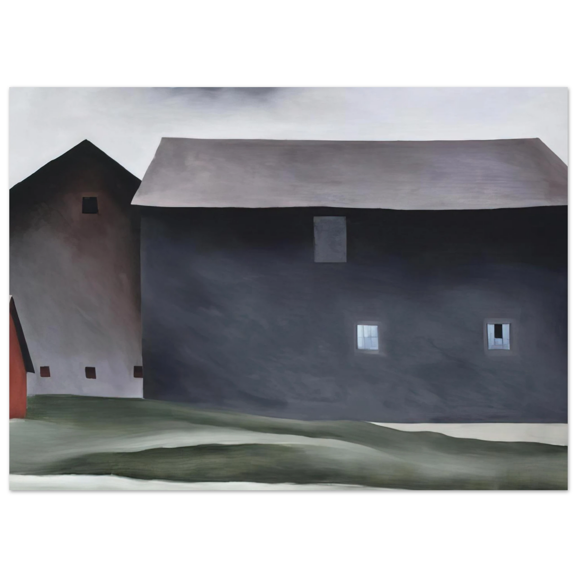 Georgia O'Keeffe - Lake George Barns Fine Art Poster - 75x100 cm / 30x40 inches