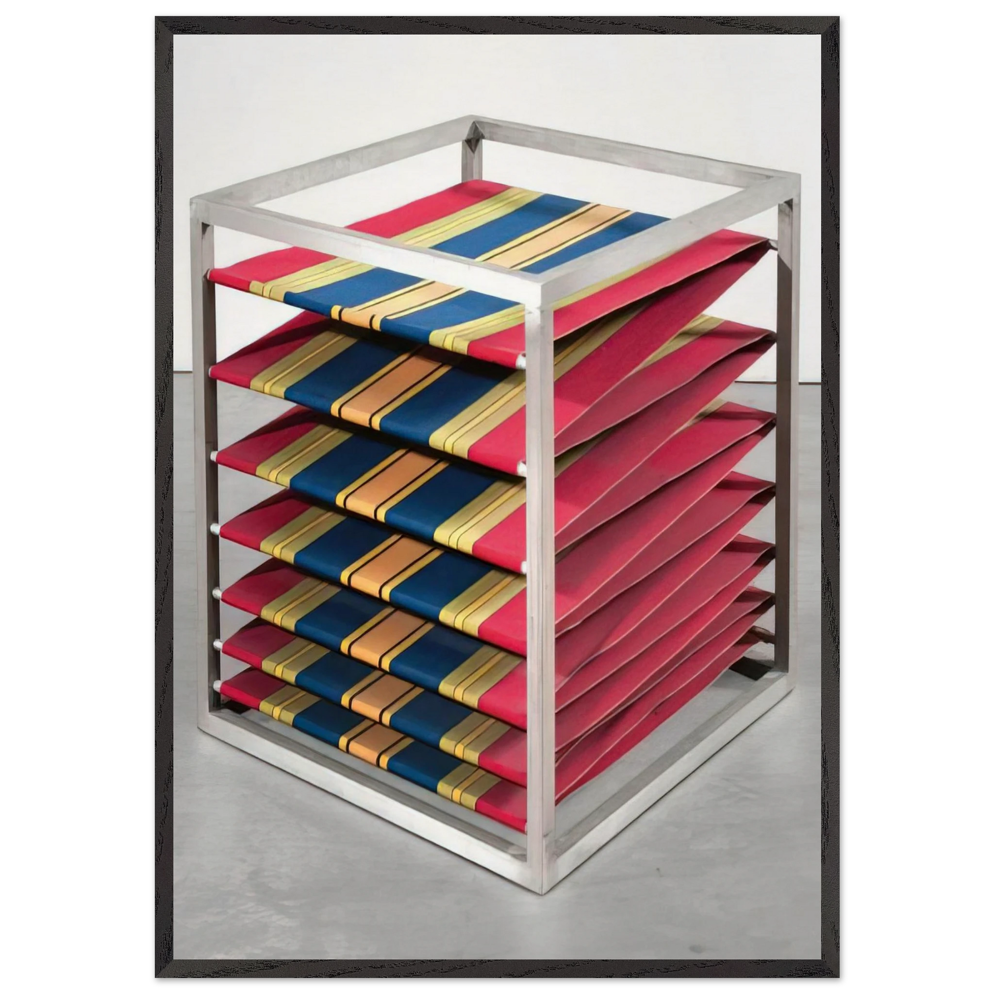 ZIG ZAG 1967 - Alighiero Boetti Framed Art Print – Black Wooden Frame - Default Title - -Framed Art Print