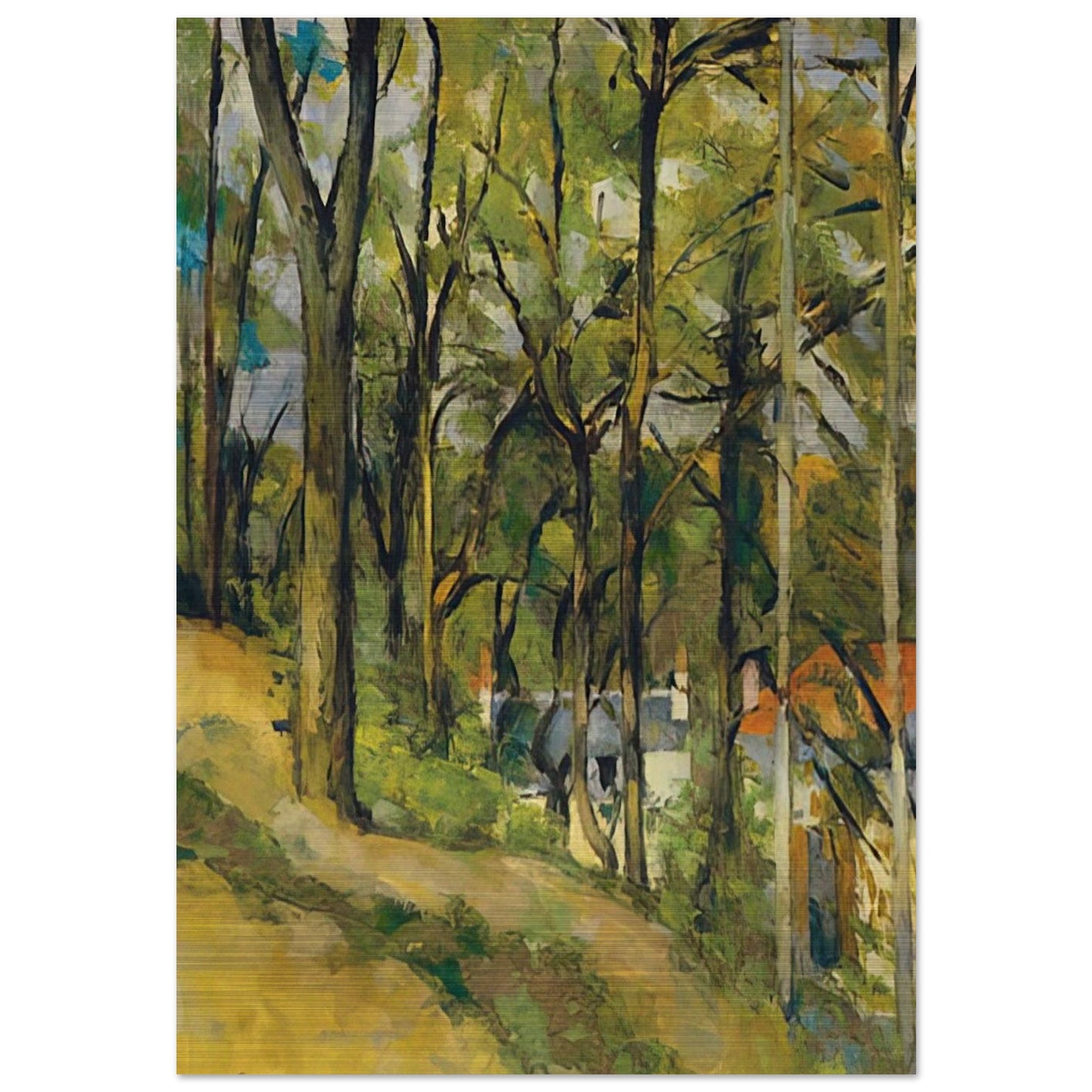 The Orchard - Paul Cézanne Brushed Aluminum Print - 70x100 cm / 28x40 inches | Paul Cézanne Aluminum Print | Paul Cézanne Prints