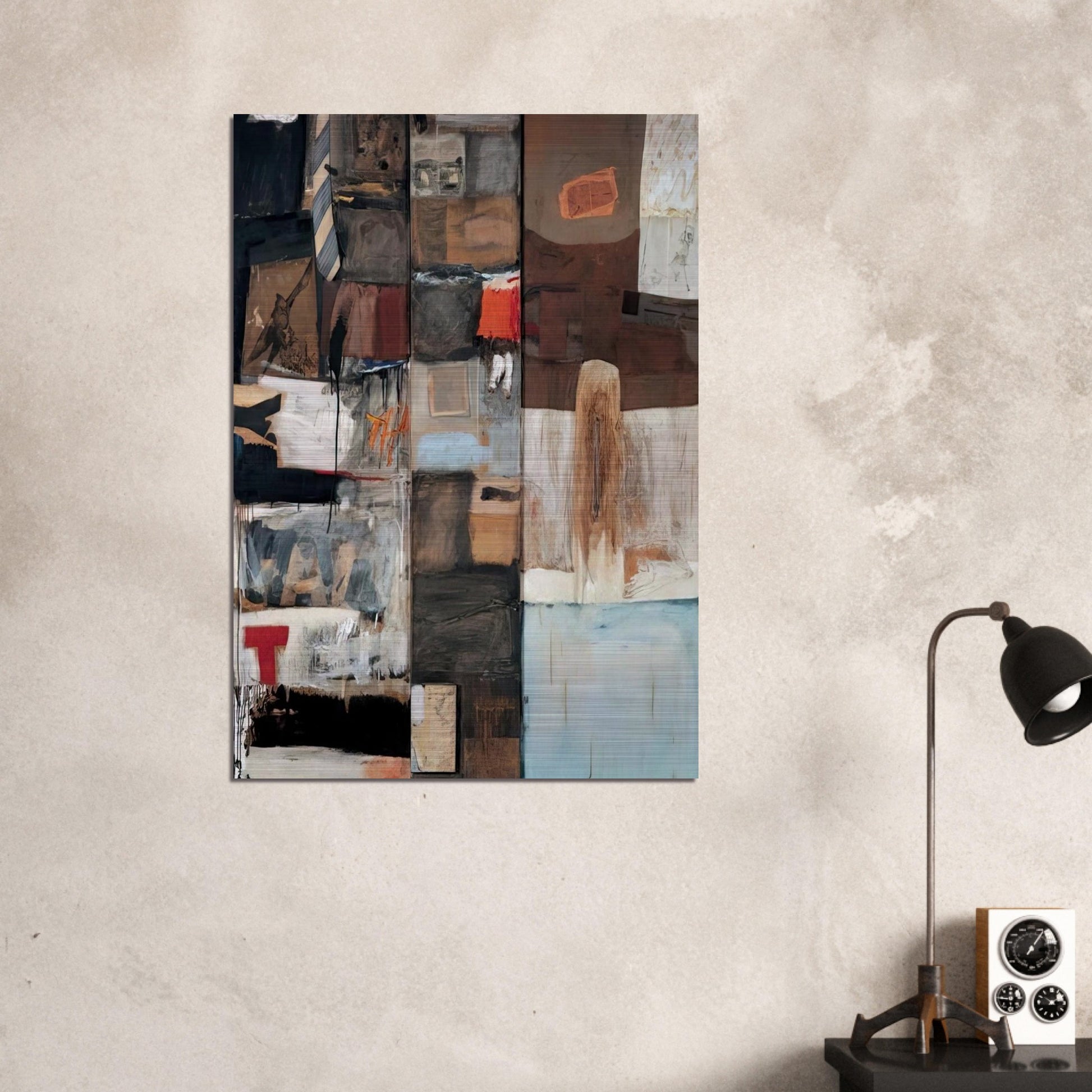 SUMMERSTORM 1959 - Robert Rauschenberg Brushed Aluminum Print - 70x100 cm / 28x40 inches | Robert Rauschenberg Aluminum Print | Robert Rauschenberg Prints