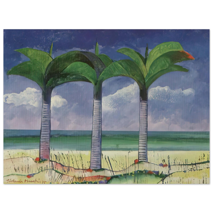 Aldemir Martins - Praia com TrÃªs Coqueiros - 1995  75x100 cm / 30x40inches Fine Art Poster