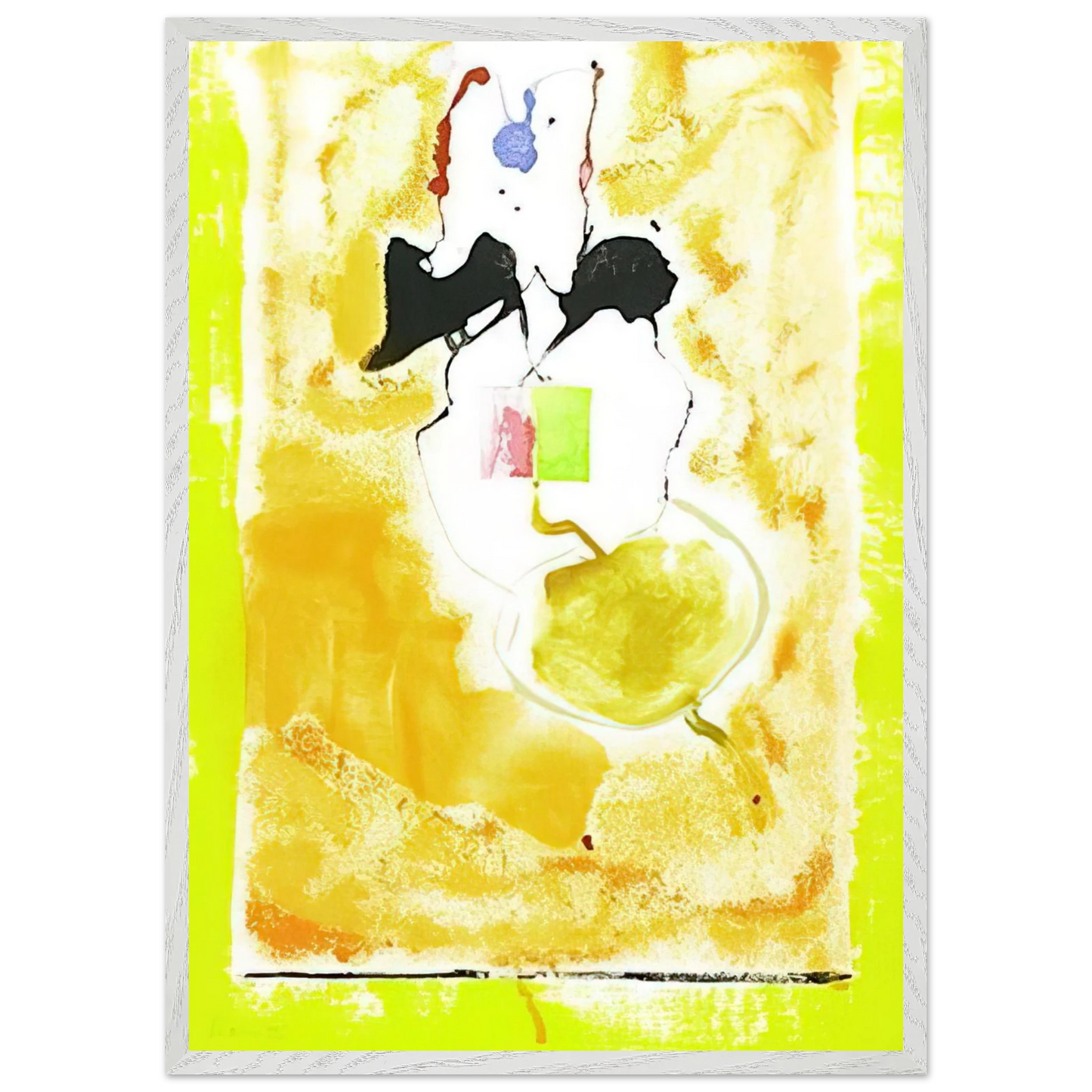 Helen Frankenthaler - Solar Imp - 2001 Wall art - 70x100 cm / 28x40 inches - Premium Wooden Framed Poster With Fine Art Paper - Black frame