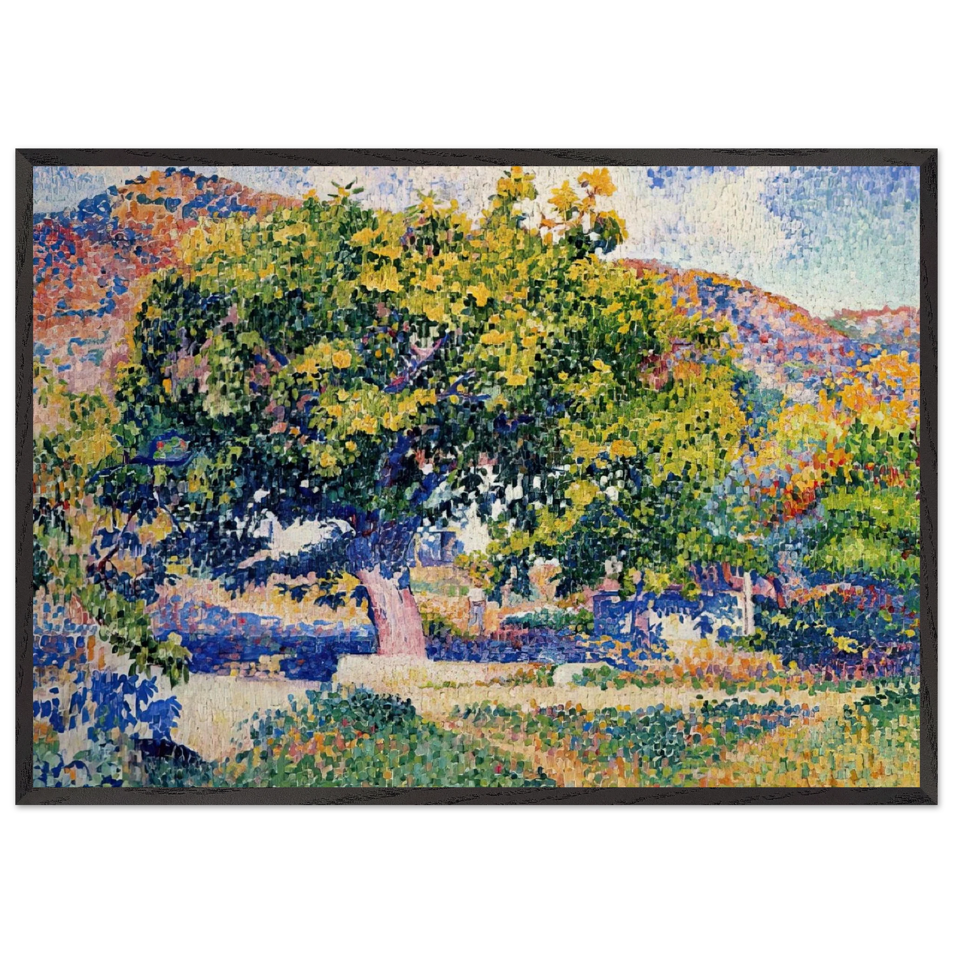 Around My House - Henri-Edmond Cross Framed Art Print – Black Wooden Frame - Default Title - -Framed Art Print