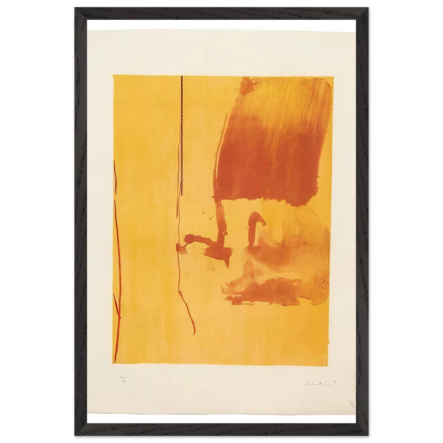 Helen Frankenthaler - Harvest - 1976 Wall art - 13x18 cm / 5x7 inches - Premium Wooden Framed Poster With Fine Art Paper - Black frame