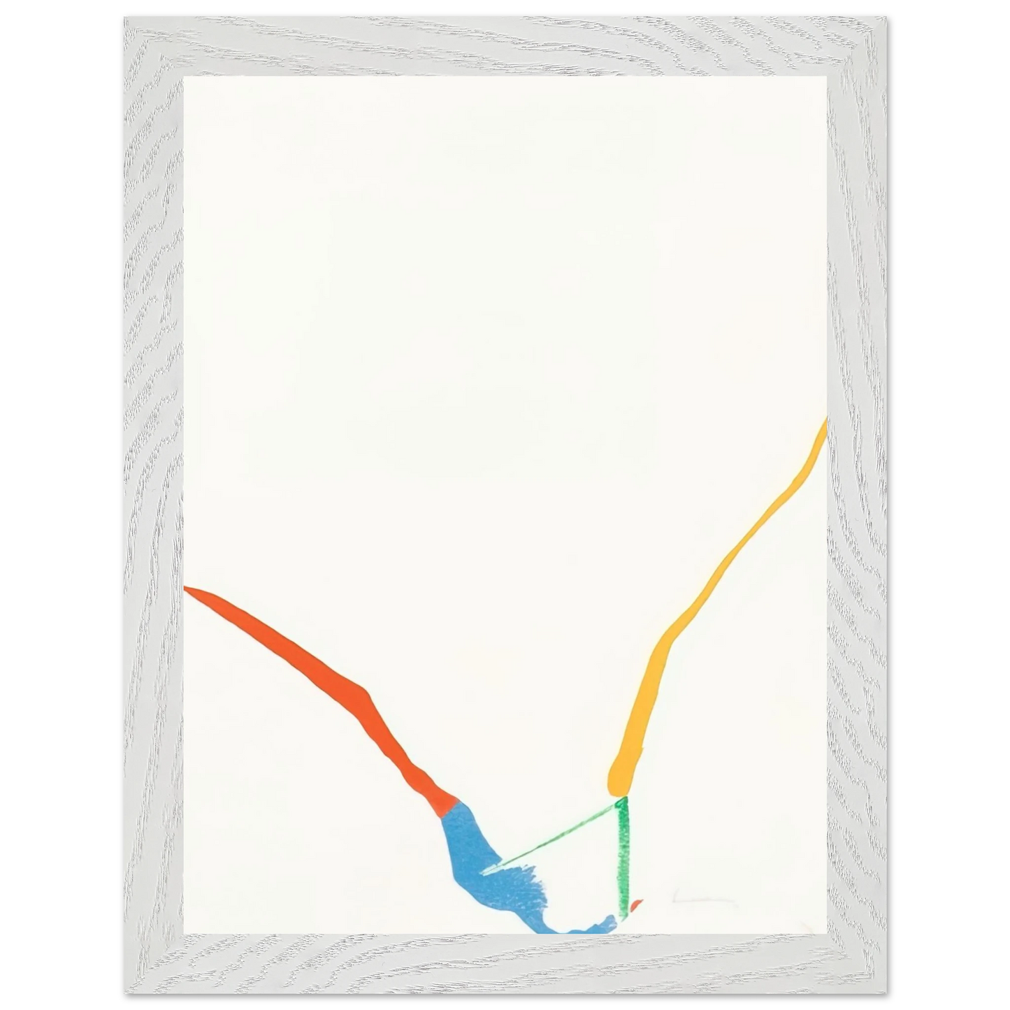 Helen Frankenthaler - What Red Lines Can Do - 1970 Wall art - A2 (42 x 59.4  cm) - Premium Wooden Framed Poster With Fine Art Paper - Black frame