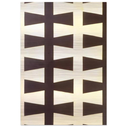 Black and White Repeat - 1953 - Leon Polk Smith Brushed Aluminum Print - 70x100 cm / 28x40 inches | Leon Polk Smith Aluminum Print | Leon Polk Smith Prints