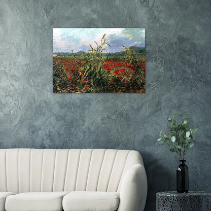 Green Ears of Wheat - Vincent van Gogh Brushed Aluminum Print - 70x100 cm / 28x40 inches | Vincent van Gogh Aluminum Print | Vincent van Gogh Prints