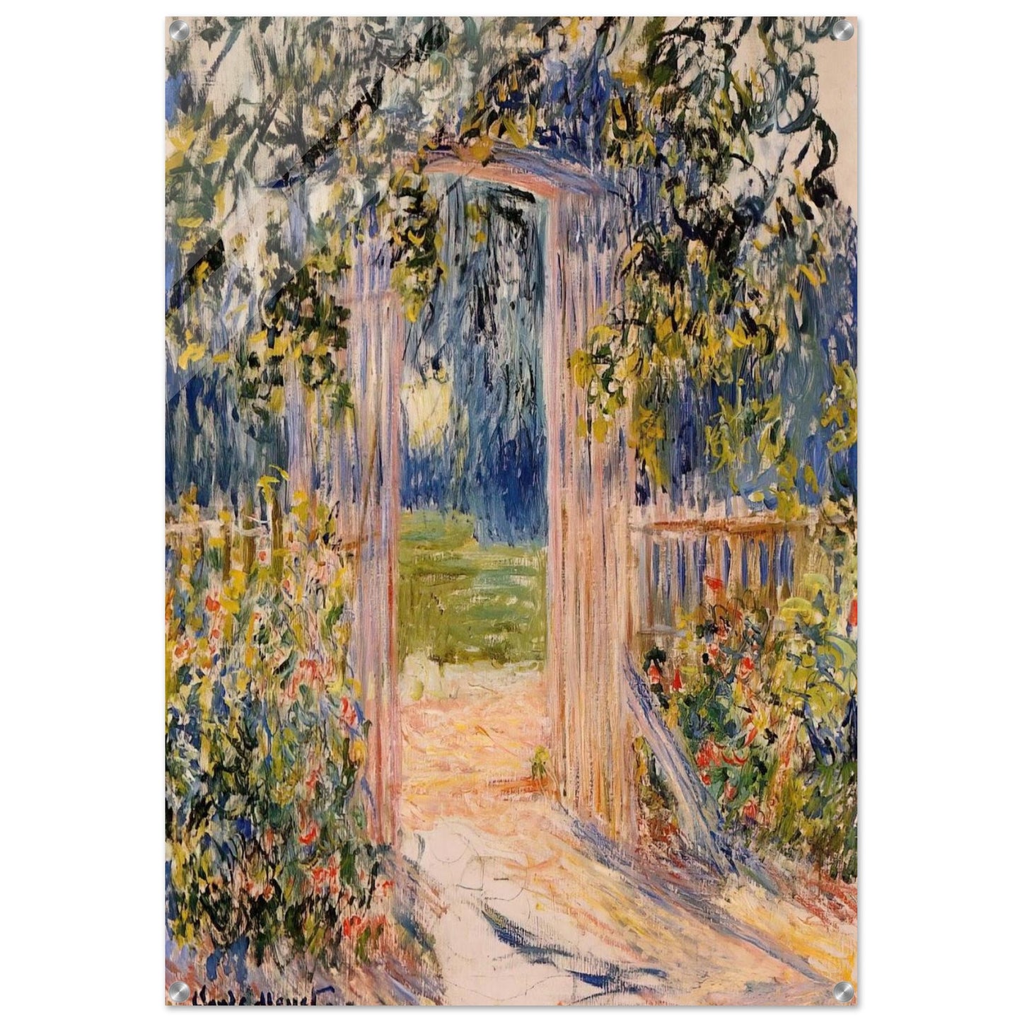 The Garden Gate - claude monet Acrylic Print - 70x100 cm / 28x40″ inches