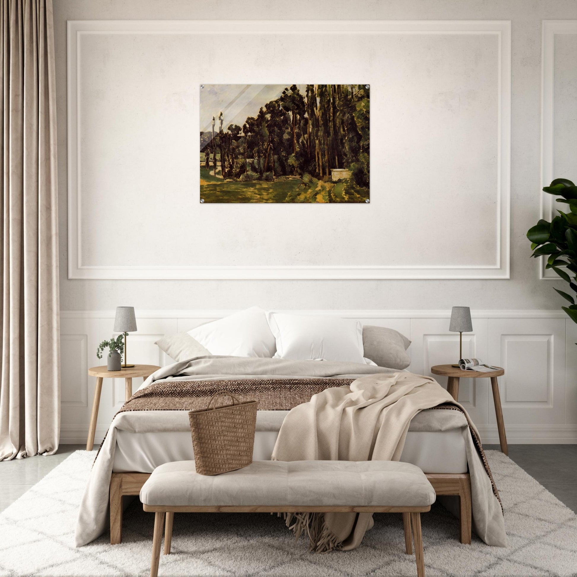 Poplars - Paul Cézanne Acrylic Print - 70x100 cm / 28x40″ inches | Paul Cézanne Wall Art | Paul Cézanne Prints