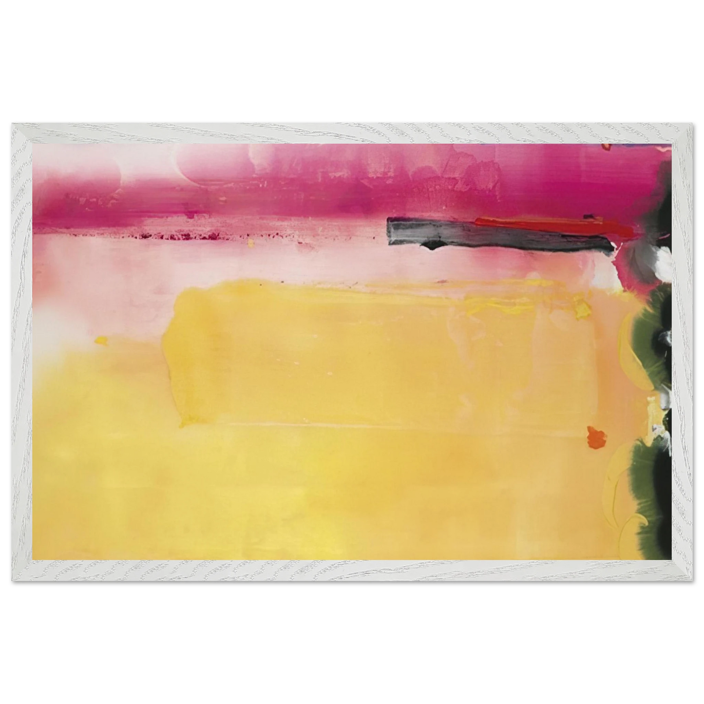 Helen Frankenthaler - Black-Eyed Susan - 1988 Wall art - 40x50 cm / 16x20 inches - Premium Wooden Framed Poster With Fine Art Paper - White frame