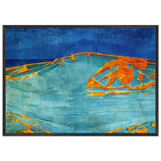 Dune in Zeeland - Piet Mondrian 70x100 cm / 28x40 inches Framed Art Print – Black Wooden Frame
