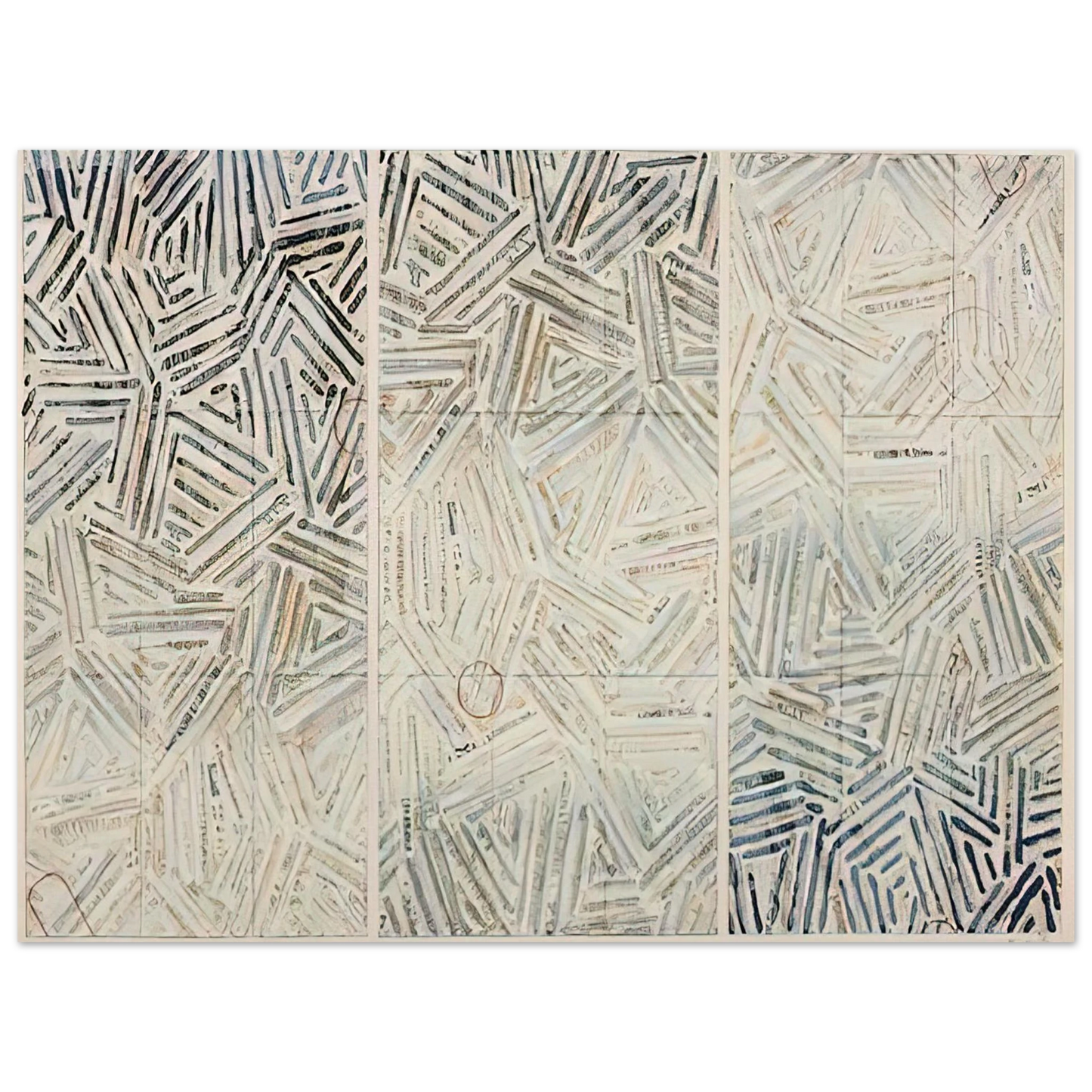 Jasper Johns - BETWEEN THE CLOCK AND THE BED 1989 Fine Art Poster - Default Title