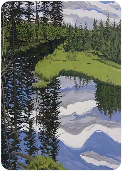 Illusory Flowage - 1996 By Neil Welliver Pack of 10 Post Cards | Neil Welliver Post Cards | A6 (10.5 x 14.8 cm) - 4.1 x 5.8 inches
