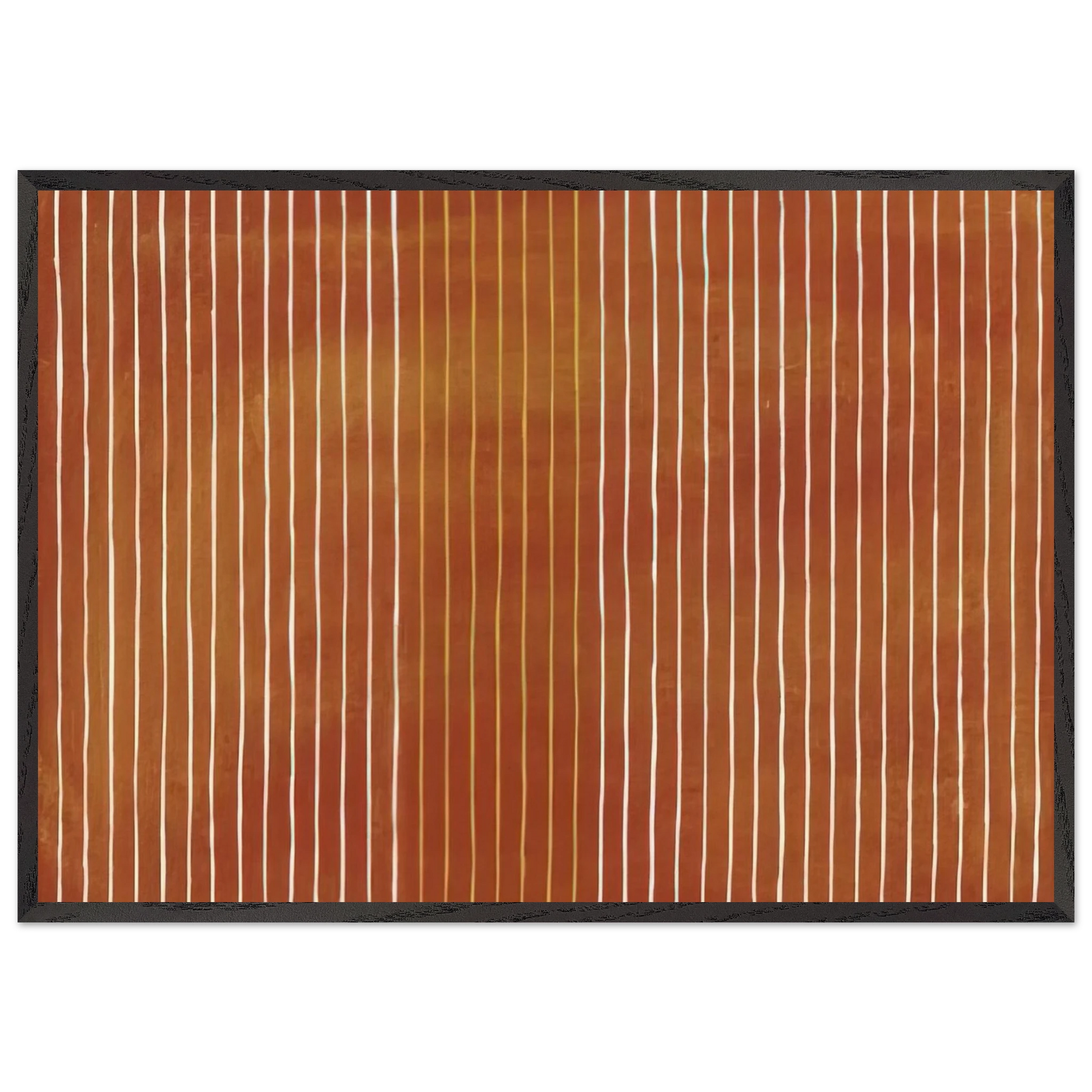 Pumpkin - 1959 - Gene Davis Framed Art Print – Black Wooden Frame - Default Title - -Framed Art Print