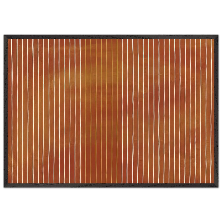 Pumpkin - 1959 - Gene Davis 70x100 cm / 28x40 inches Framed Art Print – Black Wooden Frame