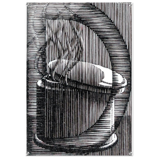 INITIAL D - MC Escher Acrylic Print - 70x100 cm / 28x40″ inches | Maurits Cornelis Escher Prints