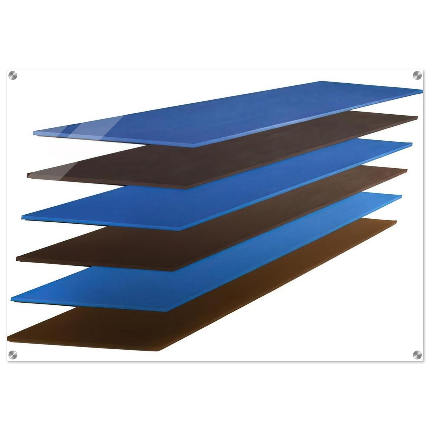 Brown and Blue Plank - 1968 - Thomas Downing Acrylic Print - 70x100 cm / 28x40″ inches | Thomas Downing Wall Art | Thomas Downing Prints