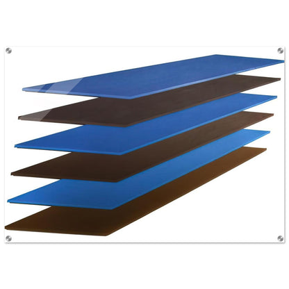 Brown and Blue Plank - 1968 - Thomas Downing Acrylic Print - 70x100 cm / 28x40″ inches | Thomas Downing Wall Art | Thomas Downing Prints