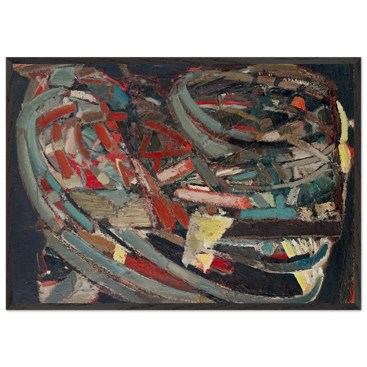 Composition - 1947 N1 - Nicolas de Stael Framed Art Print – Black Wooden Frame - Default Title - -Framed Art Print