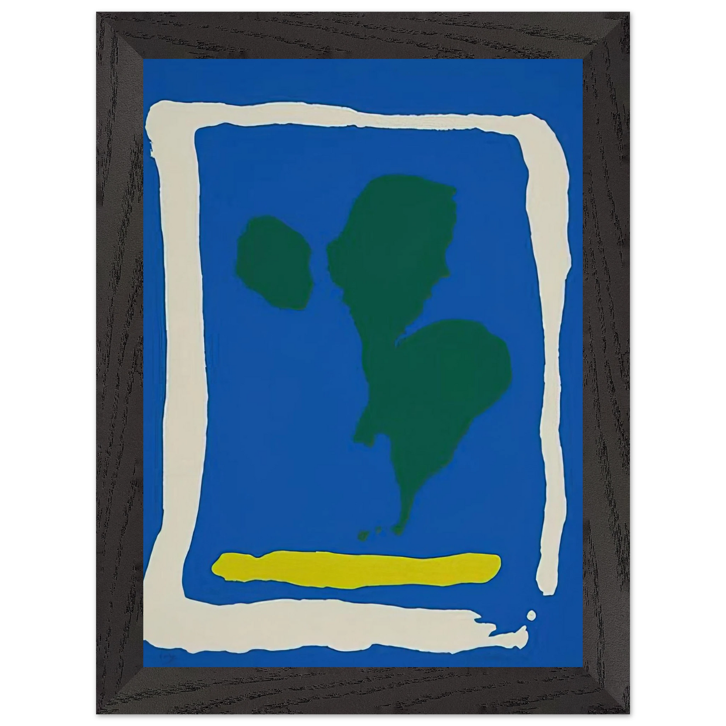 Helen Frankenthaler - Air Frame - 1965 Wall art - 45x60 cm / 18x24 inches - Premium Wooden Framed Poster With Fine Art Paper - Black frame