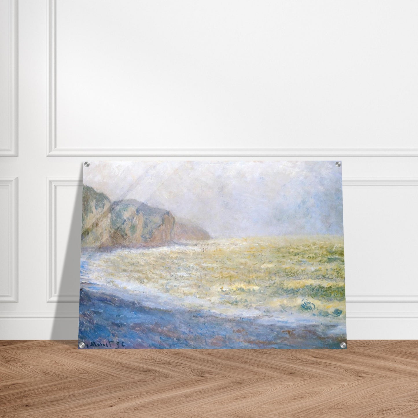 Cliff at Pourville - claude monet Acrylic Print - 70x100 cm / 28x40″ inches