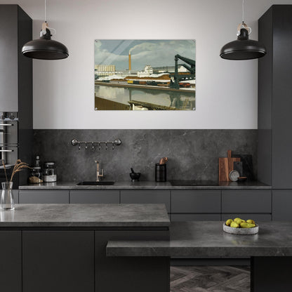 American Landscape - 1930 - Charles Sheeler Acrylic Print - 70x100 cm / 28x40″ inches | Charles Sheeler Wall Art | Charles Sheeler Prints