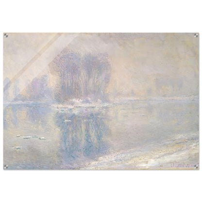 Ice on the Siene at Bennecourt - claude monet Acrylic Print - 70x100 cm / 28x40″ inches