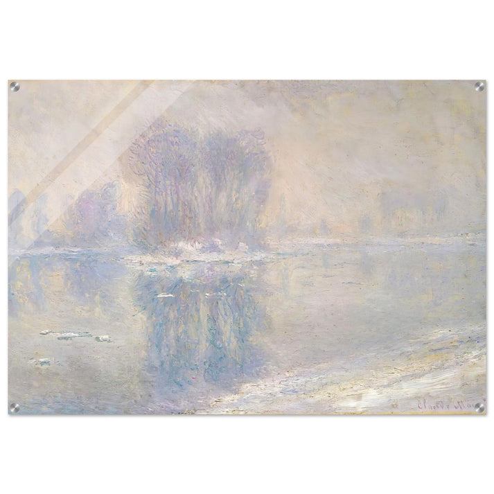 Ice on the Siene at Bennecourt - claude monet Acrylic Print - 70x100 cm / 28x40″ inches