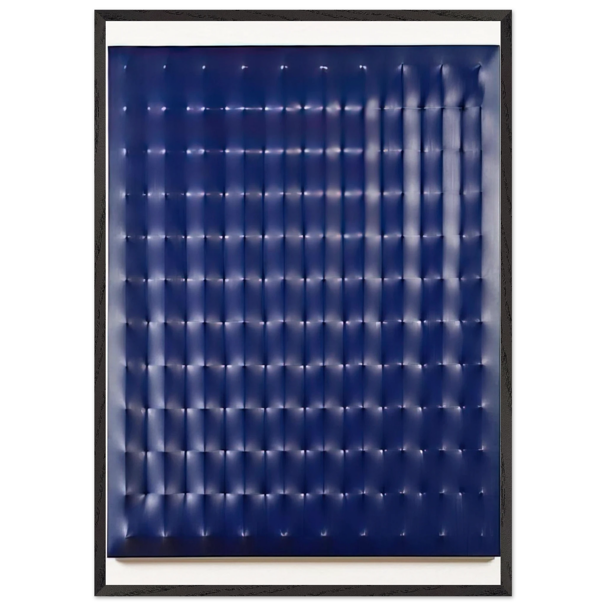 Superficie Blu - 1979 - Enrico Castellani Framed Art Print – Black Wooden Frame - Default Title - -Framed Art Print