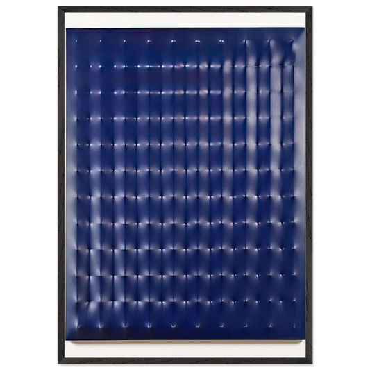Superficie Blu - 1979 - Enrico Castellani Framed Art Print – Black Wooden Frame - Default Title - -Framed Art Print