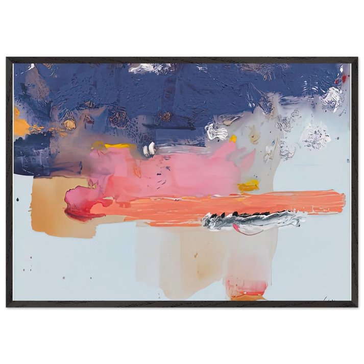 Western Roadmap 1991- - Helen Frankenthaler 70x100 cm / 28x40 inches Framed Art Print – Black Wooden Frame