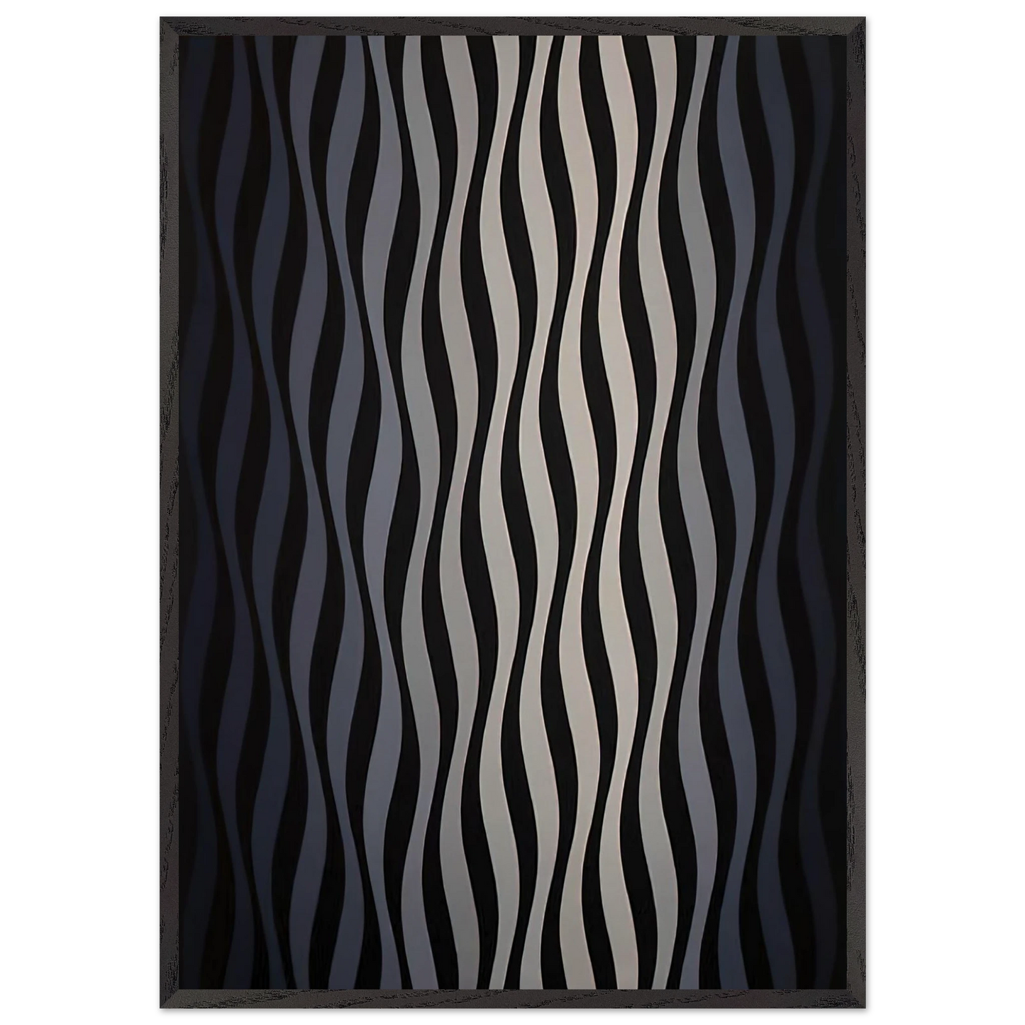 DRIFT 2 1966 - Bridget Riley Framed Art Print – Black Wooden Frame - Default Title - -Framed Art Print