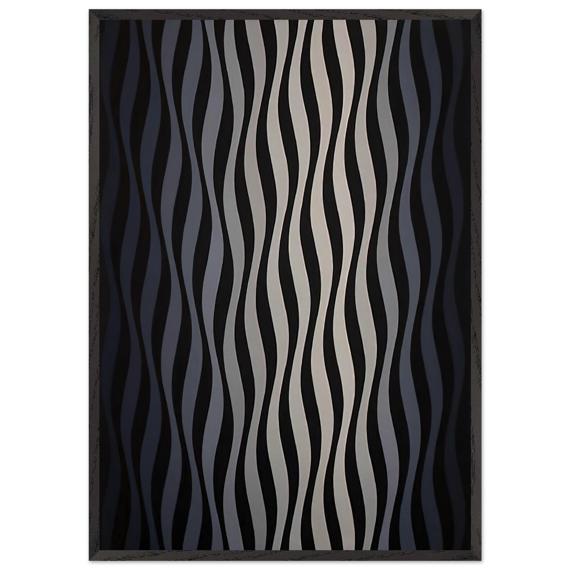 DRIFT 2 1966 - Bridget Riley Framed Art Print – Black Wooden Frame - Default Title - -Framed Art Print