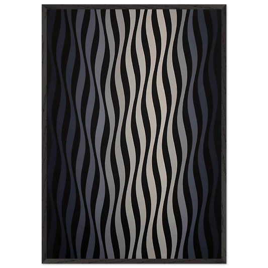 DRIFT 2 1966 - Bridget Riley Framed Art Print – Black Wooden Frame - Default Title - -Framed Art Print