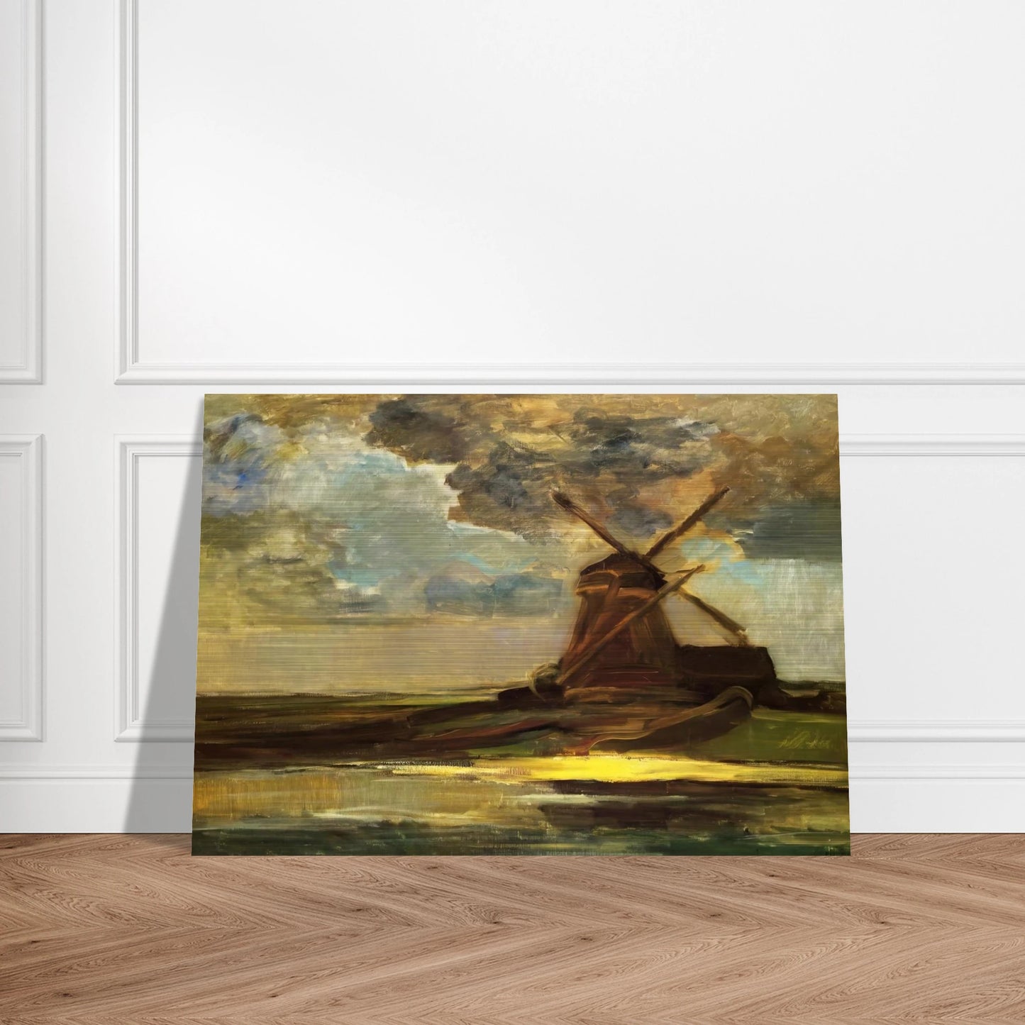 Windmill in the Gein - Piet Mondrian Brushed Aluminum Print - 70x100 cm / 28x40 inches | Piet Mondrian Aluminum Print | Piet Mondrian Prints