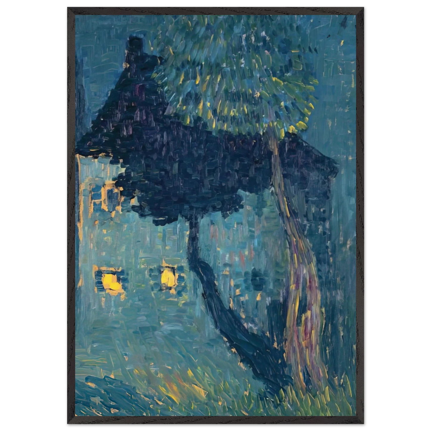 COTTAGE IN THE WOODS 1903 - Alexej von Jawlensky Framed Art Print – Black Wooden Frame - Default Title - -Framed Art Print