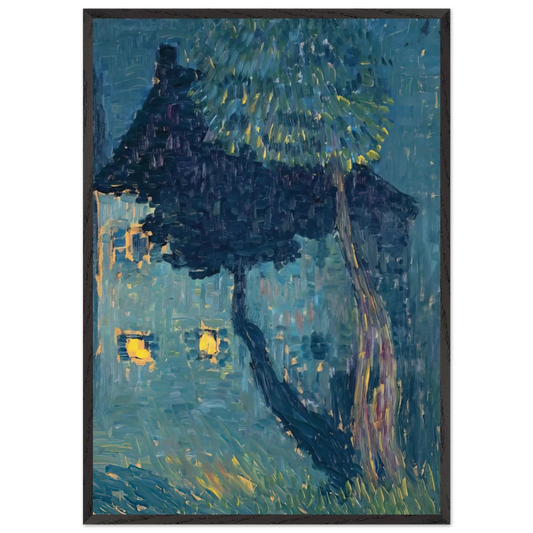 COTTAGE IN THE WOODS 1903 - Alexej von Jawlensky Framed Art Print – Black Wooden Frame - Default Title - -Framed Art Print