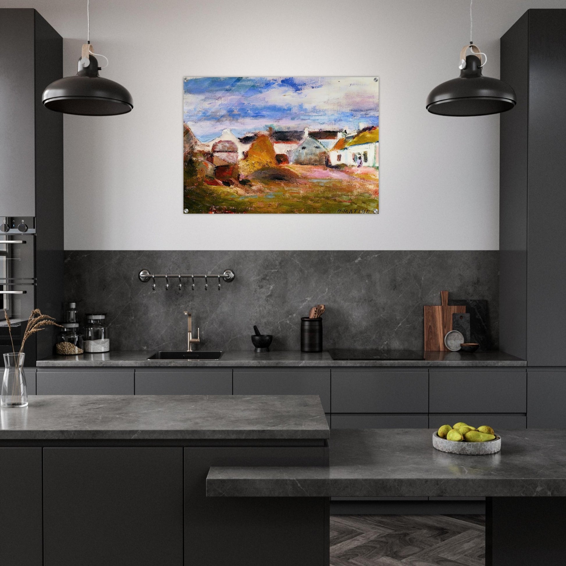 FARMYARD IN BRITTANY 1897 - Henri Matisse Acrylic Print - 70x100 cm / 28x40″ inches | Henri Matisse Wall Art | Henri Matisse Prints