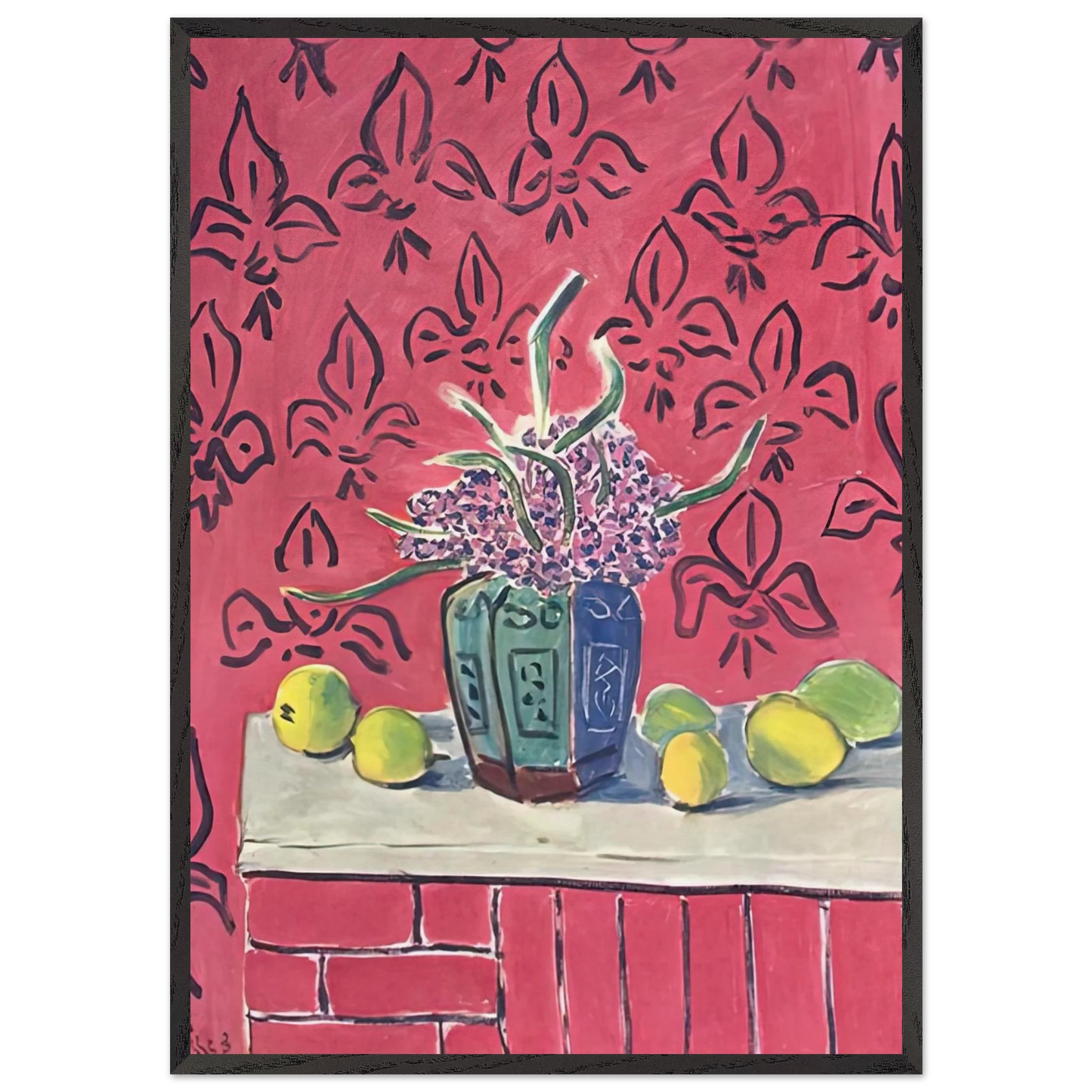 STILL LIFE WITH LEMONS 1943 - Henri Matisse Framed Art Print – Black Wooden Frame - Default Title - -Framed Art Print